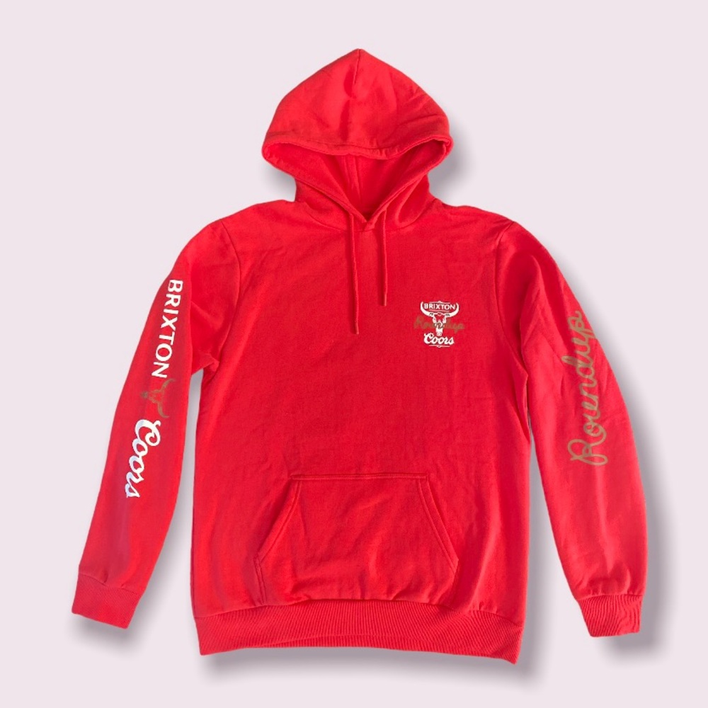 Brixton Coors Roundup Hoodie - Banquet Red       Size - Large